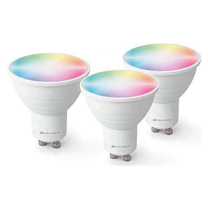 Caliber GU10 Smart Home 3 kpl LED-lamppuja, valkoinen/monivärinen