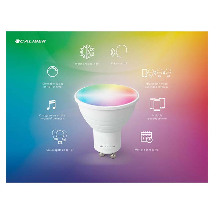 Caliber GU10 Smart Home 3 kpl LED-lamppuja, valkoinen/monivärinen