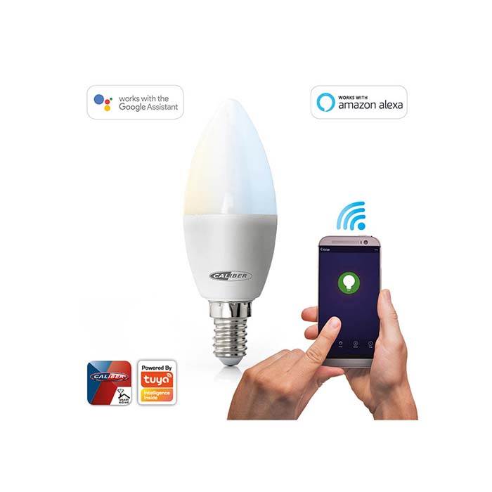 Caliber E14 Smart Home LED-lamppu, lämmin valkoinen