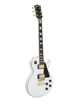 DiMavery LP-520 Sähkökitara, valkoinen/kulta