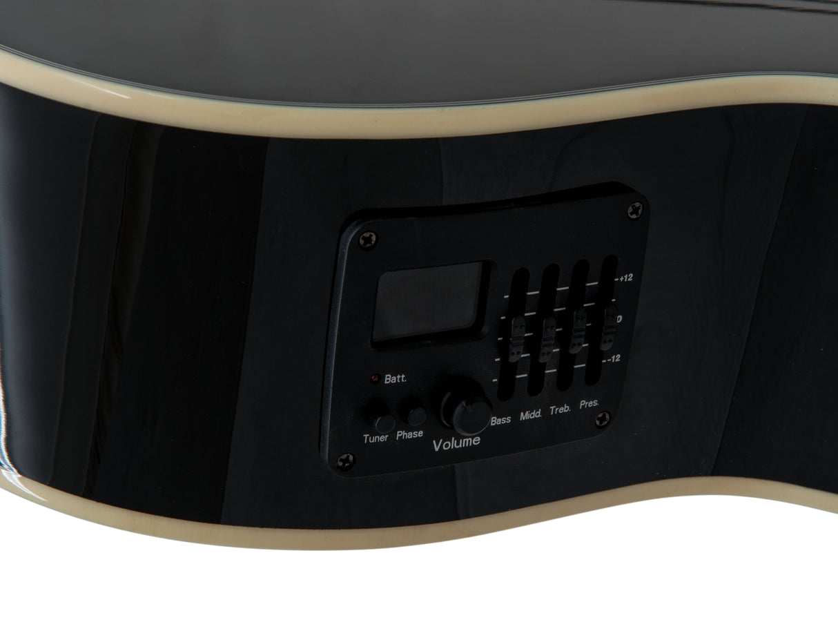 DiMavery CN-600E Klassinen kitara, musta