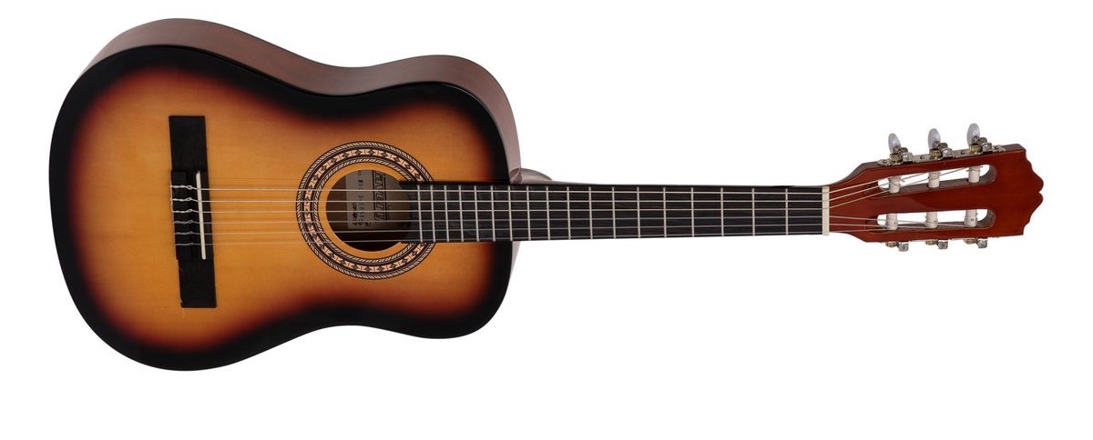 DiMavery AC-303 Klassinen espanjalainen kitara 1/2 (Sunburst)