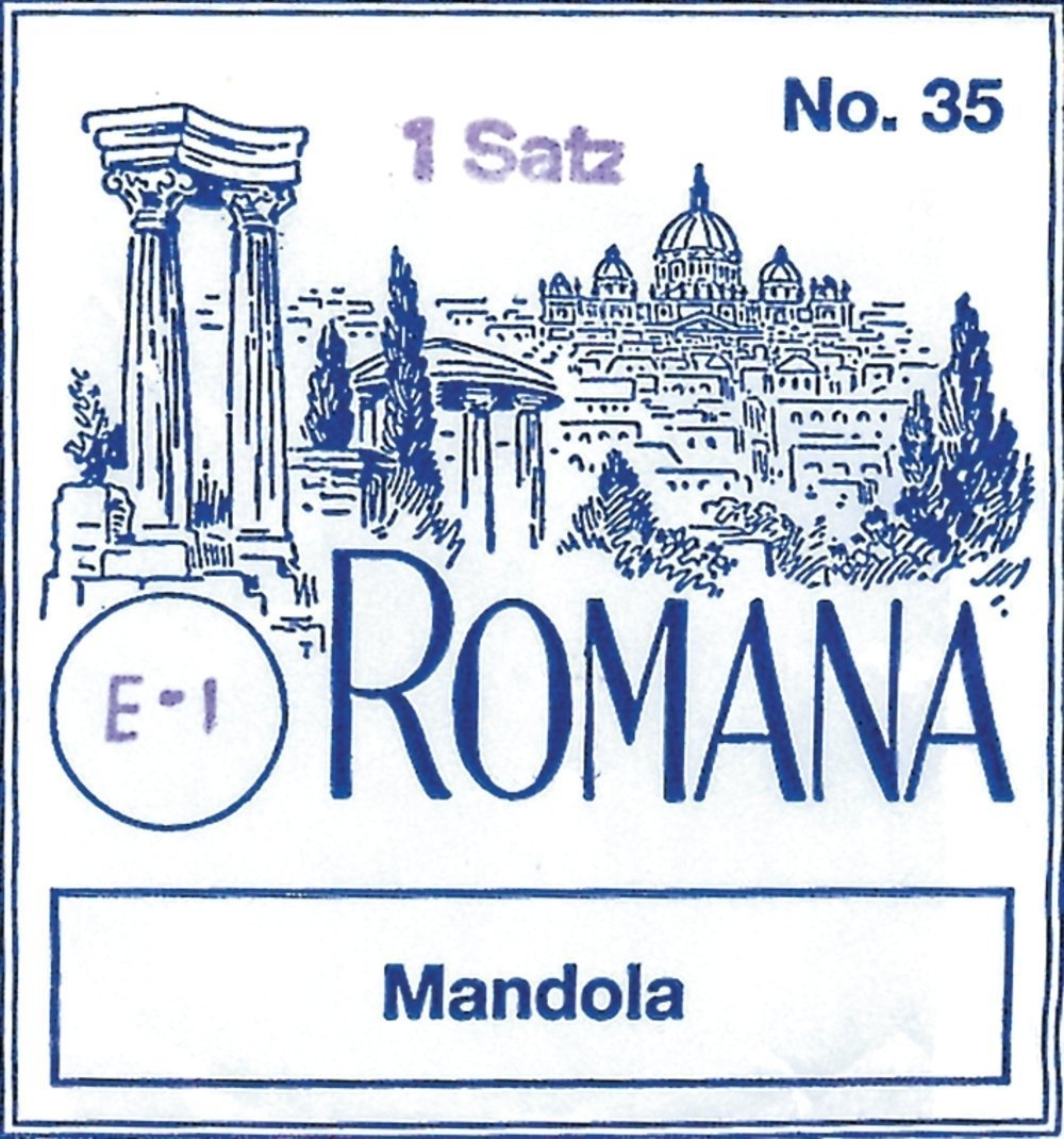 Romana mandolastreng A, .026", fladviklet kromnikkel