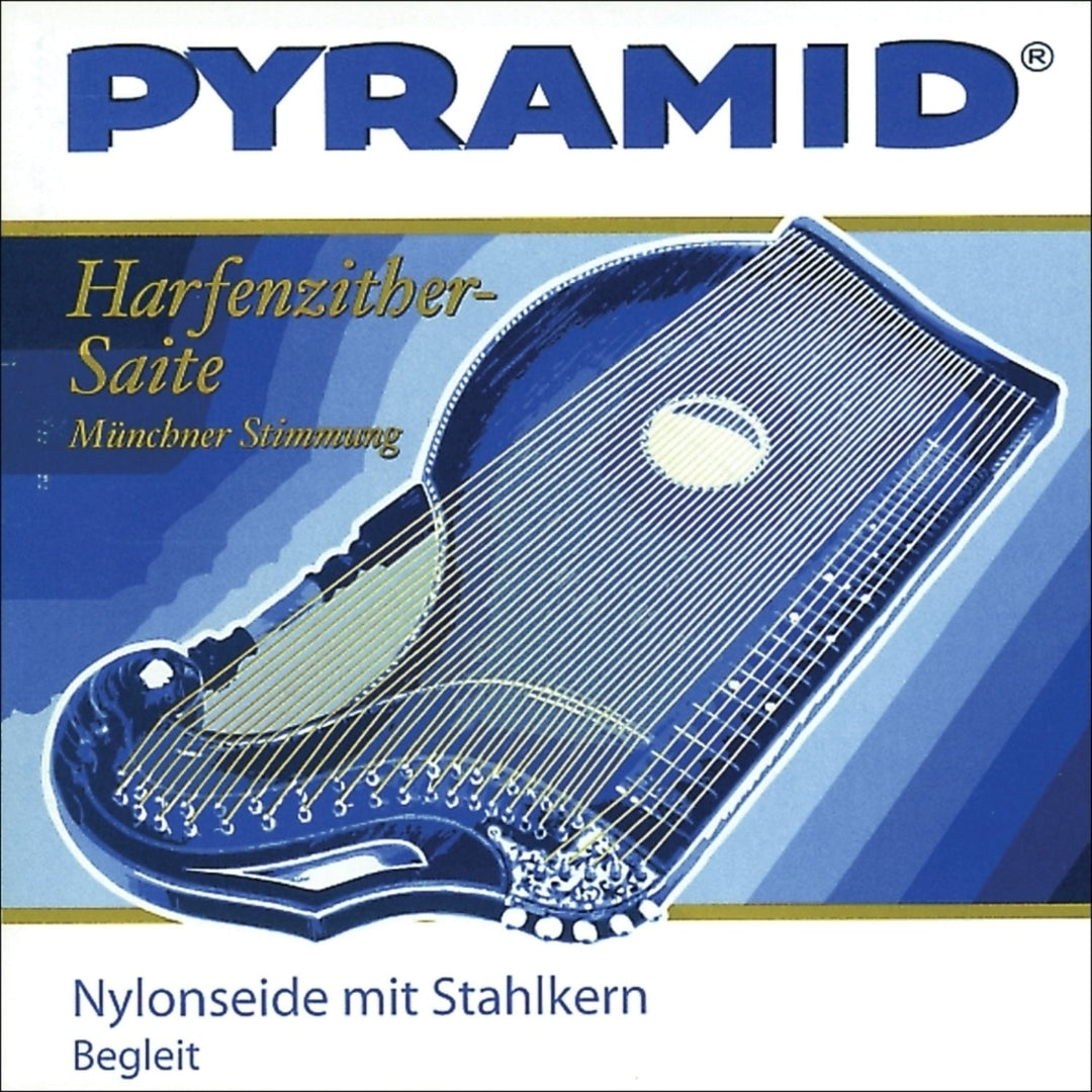 Pyramid Kielit zitherille Nylon silkki teräsytimellä. Harppu-/Air Zither - Set (612/Bg)