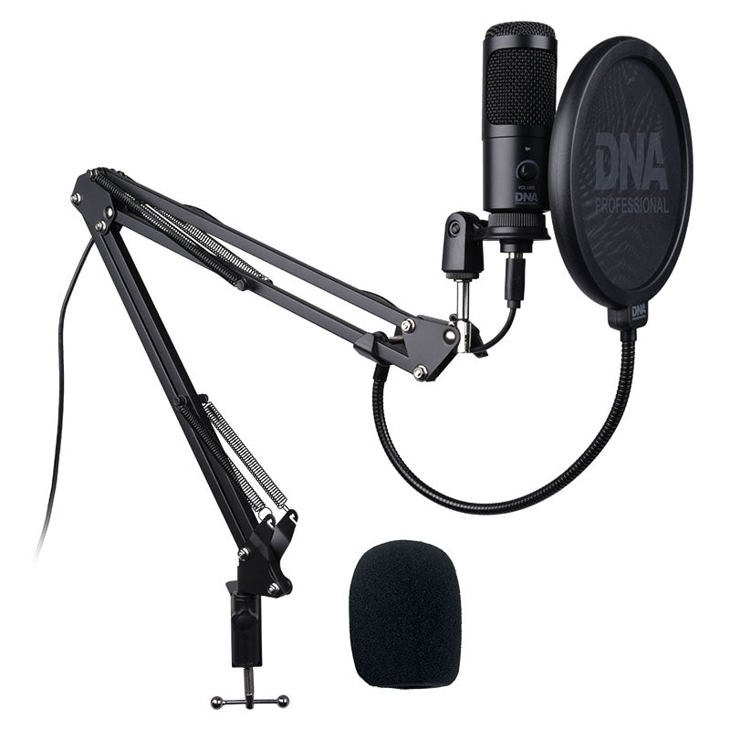 DNA USB Mikrotonit med Boom Arm og Popfilter