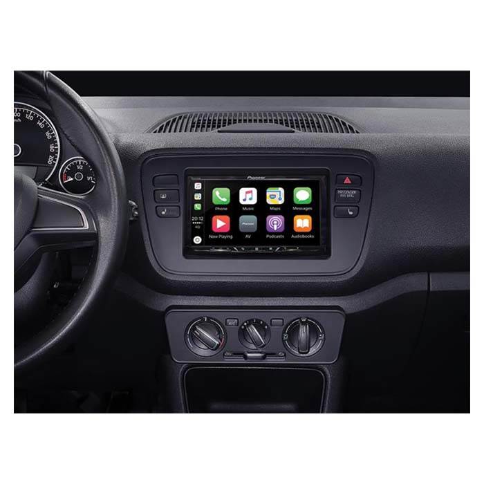 2-DIN Kehys Mii, Citigo ja Up (Kiiltävä Musta)