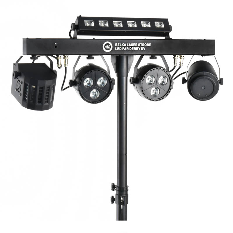 LIGHT4ME T-BAR LASER STROBE LED PAR DERBY UV IR -monitehoste