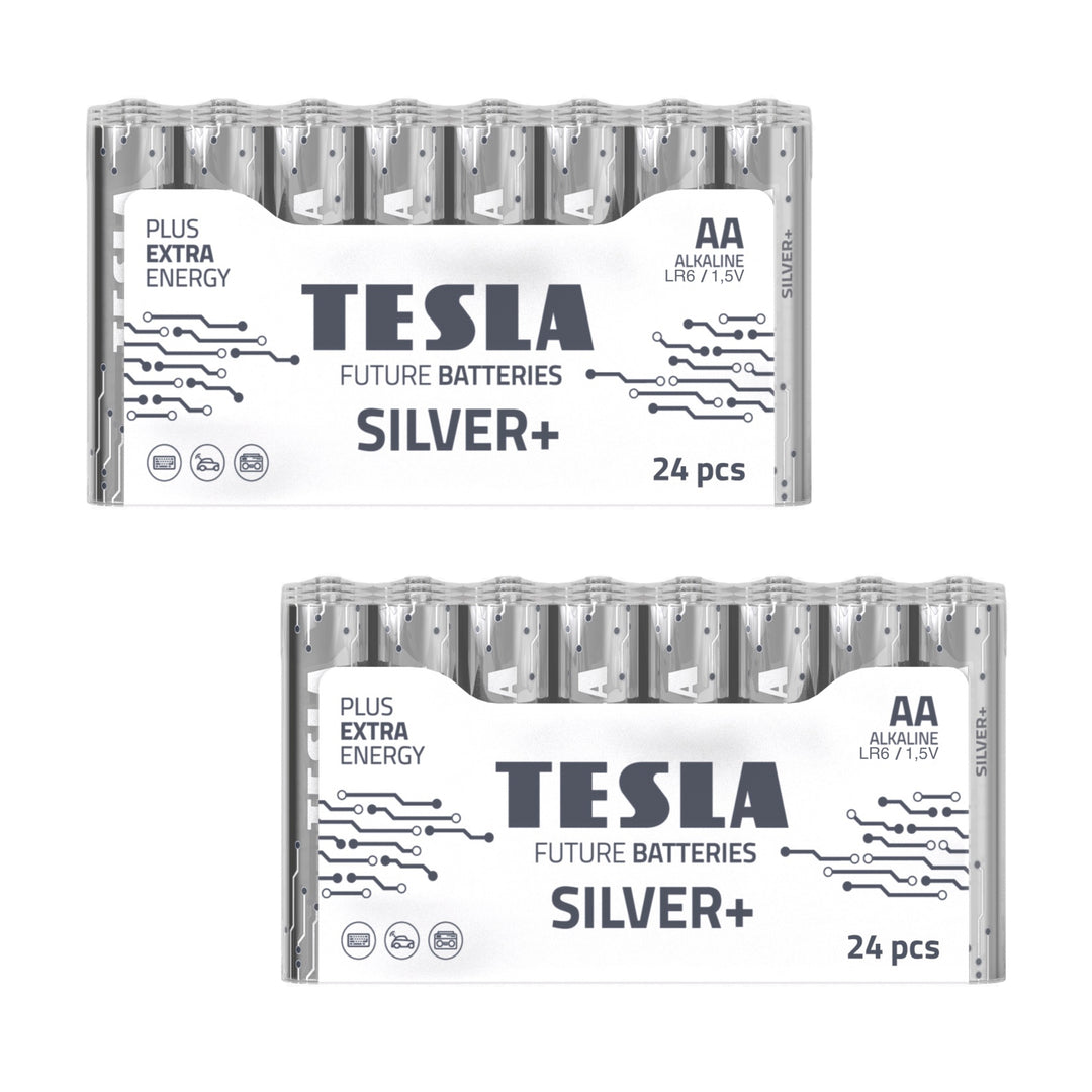 Tesla Silver+ AA Alkaline Paristot (48 kpl)