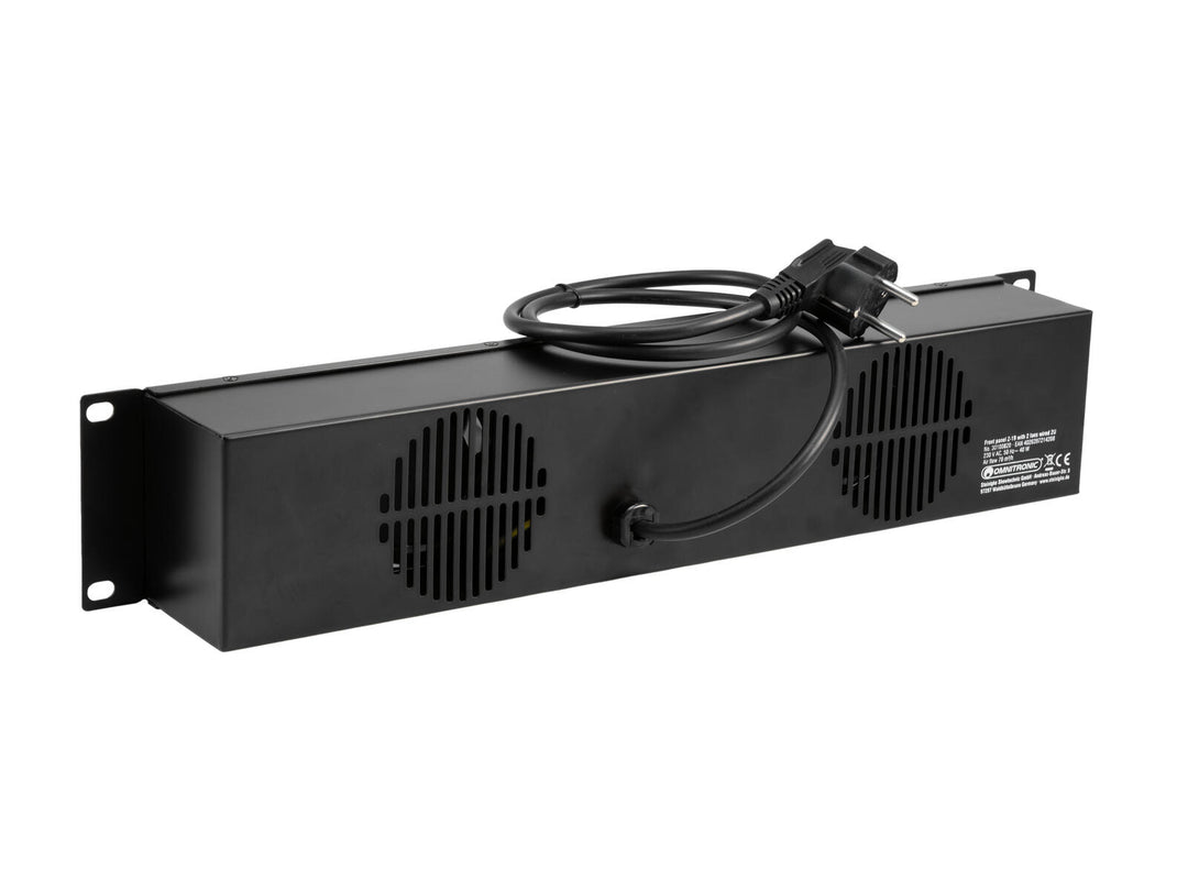 OMNITRONIC Front Panel Z-19 kahdella tuulettimella, johdotettu 2U