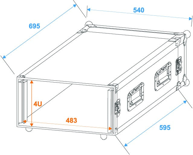 Vahvistinteline PR-2ST 4 yksikköä (57cm syvä)