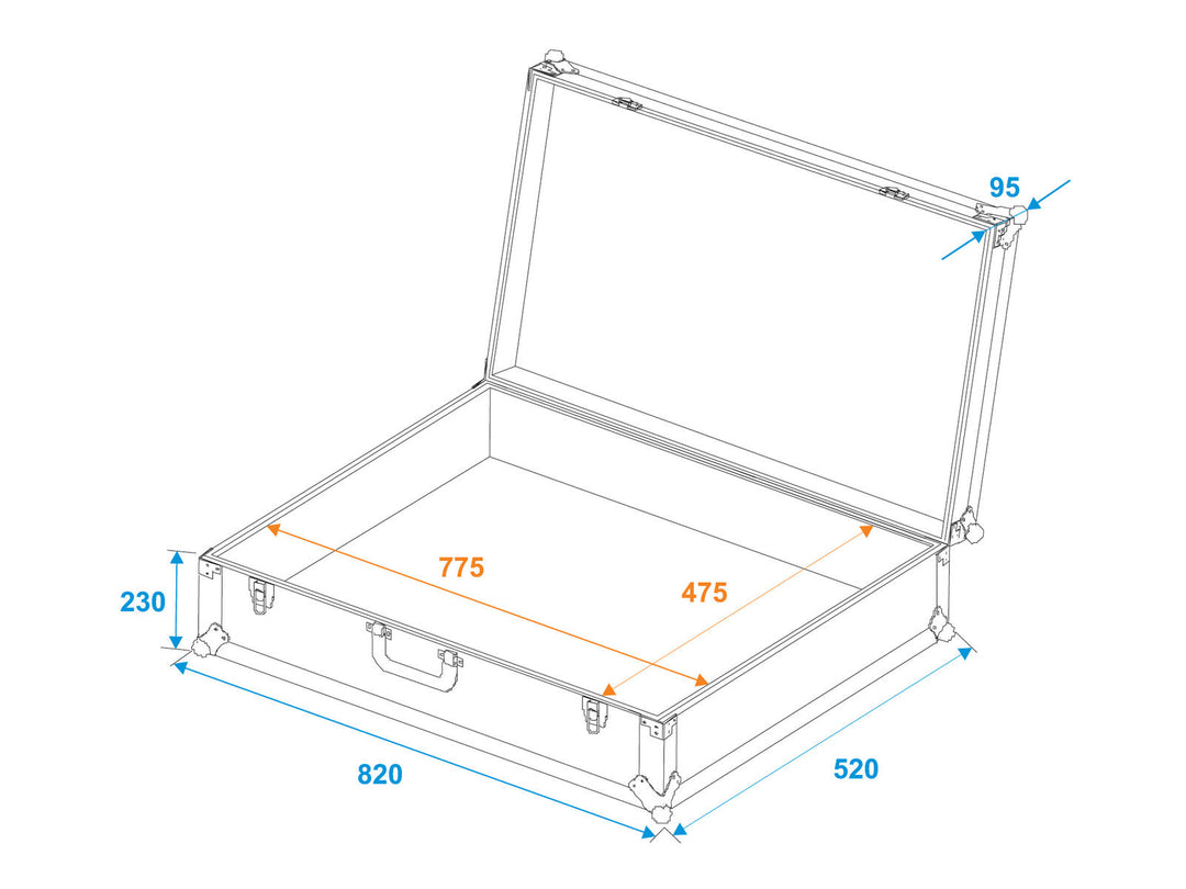 ROADINGER Universal Case Tour Pro 82x32x52 musta