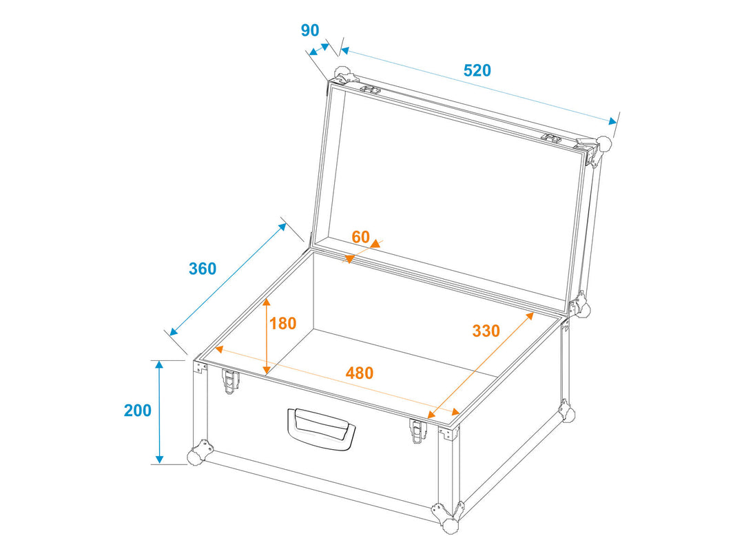 ROADINGER Universal Case Tour 52x36x29cm musta