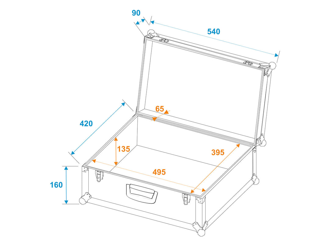 ROADINGER Universal Case Tour Pro 54x42x25cm musta