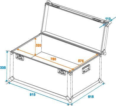 Eurolite Kuljetus Flightcase (81 x 61 x 45cm)
