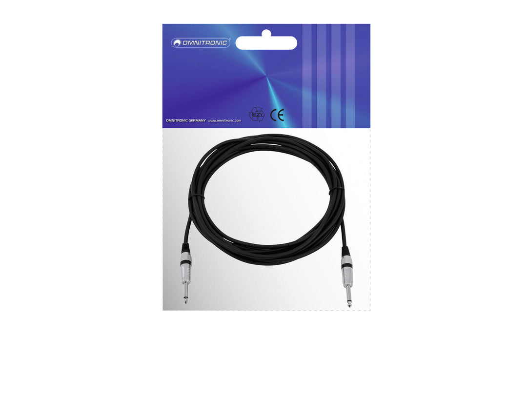 OMNITRONIC Jack-kaapeli 6.3 mono 6m bk ROAD