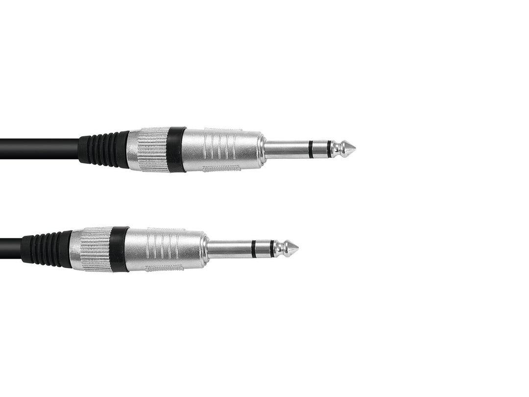 OMNITRONIC Jack-kaapeli 6.3 stereo 1m bk ROAD