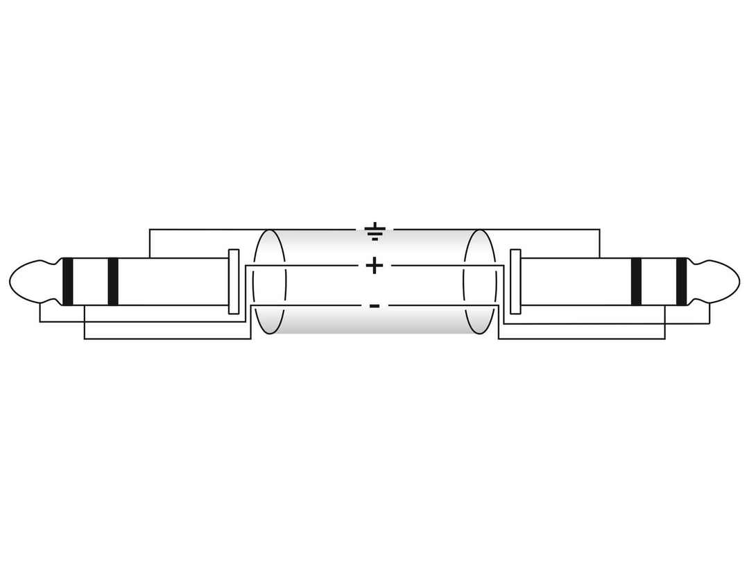 OMNITRONIC Jack-kaapeli 6.3 stereo 1m bk ROAD