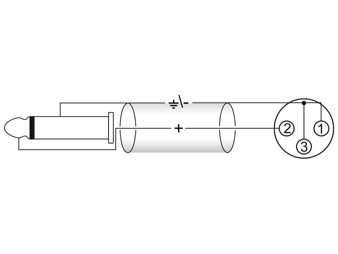 OMNITRONIC Adapterikaapeli XLR(F)/Jack mono 2m bk