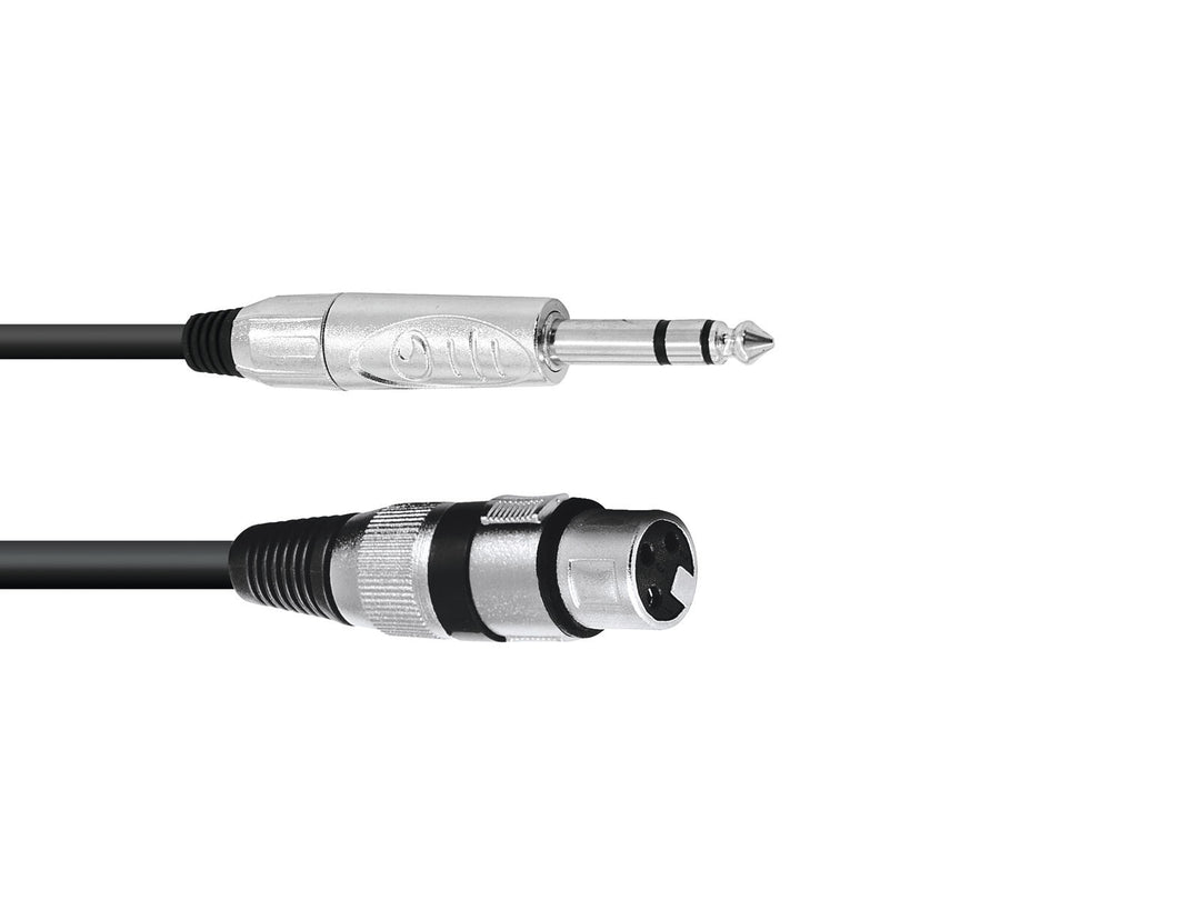 OMNITRONIC Adapterikaapeli XLR(F)/Jack stereo 2m bk