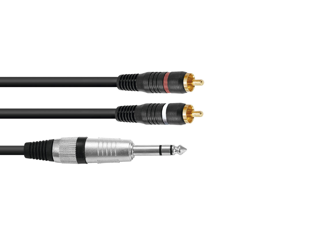 OMNITRONIC Adapterikaapeli Jack stereo/2xRCA 1,5m