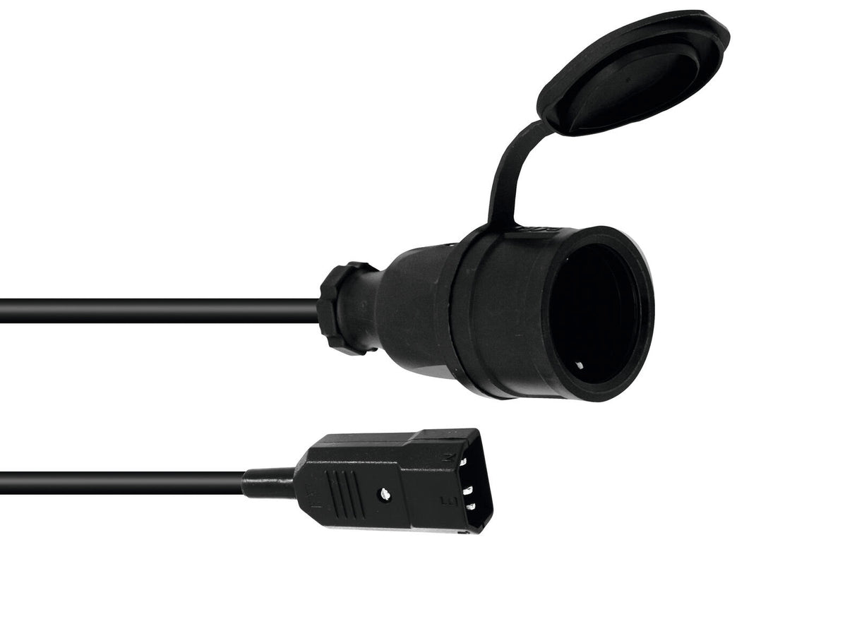 OMNITRONIC Adapter Cable IEC(M)/Safety Plug(F) 1m