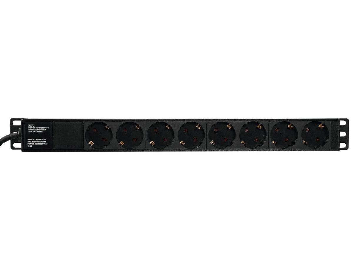 Eurolite R-19-8 1U Rack-virranjakelija (Schuko)