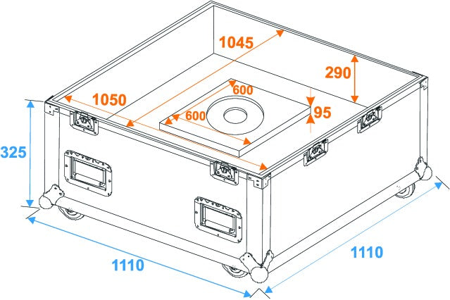 Eurolite Flightcase Paiipalloille (75 & 100cm)