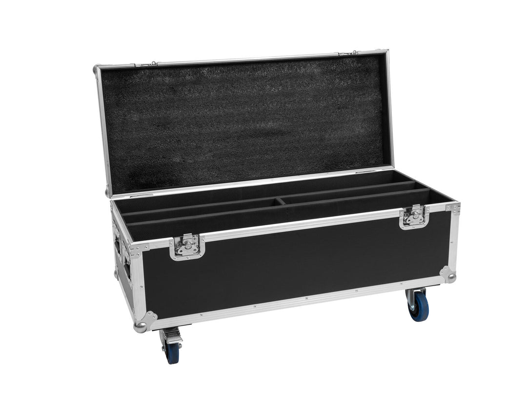 ROADINGER Flightcase 2x LED TMH Bar-S120 pyörillä