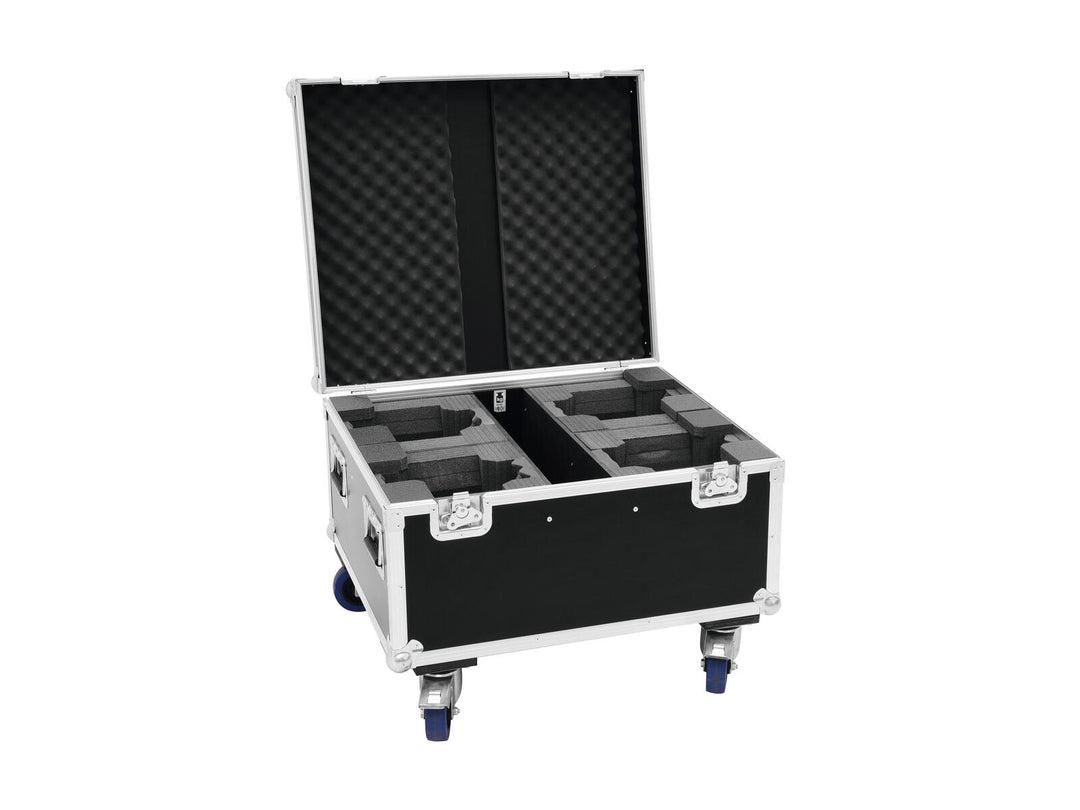 ROADINGER Flightcase 4x LED TMH-X1 Liikkuvat päät Beam with wheels