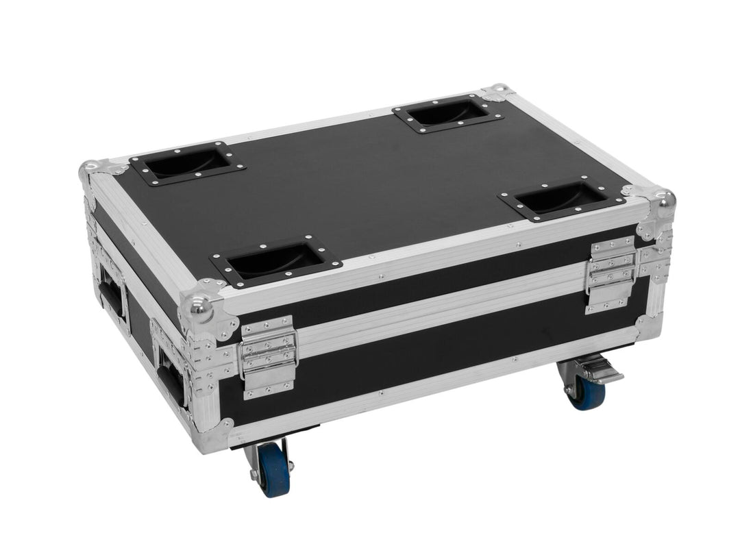 ROADINGER Flightcase 4x AKKU BAR-6 Glow QCL Flex QuickDMX lataustoiminnolla