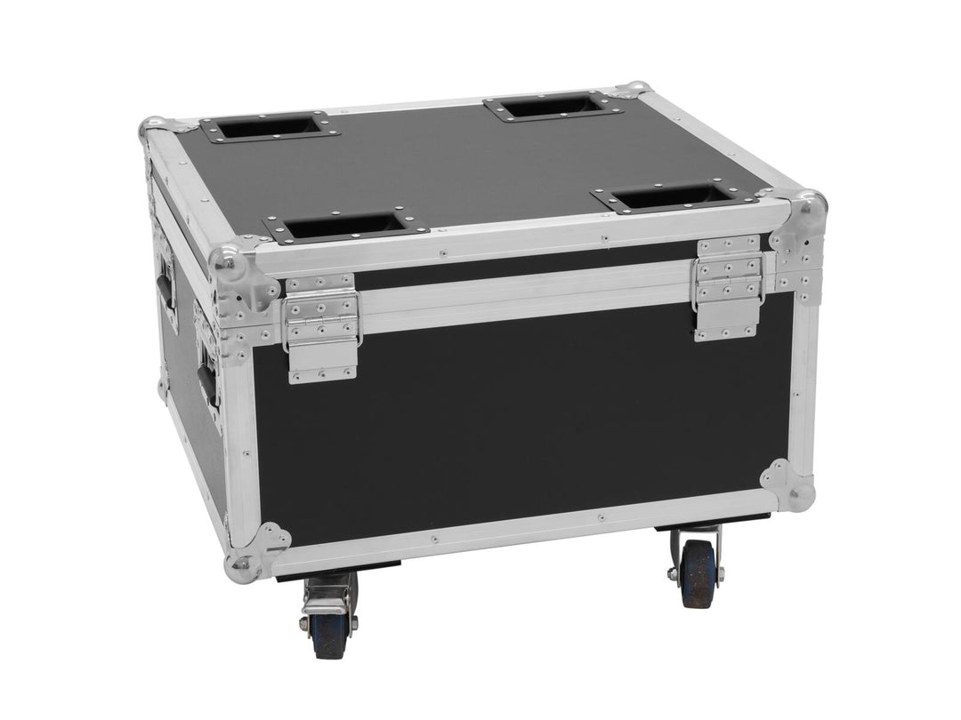 ROADINGER Flightcase 4x AKKU IP PAR 7 QCL WDMX lataustoiminnolla