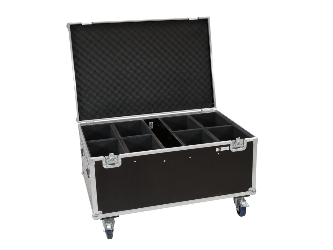 EUROLITE set 8x LED IP PAR 12x8W QCL Spot + case pyörillä