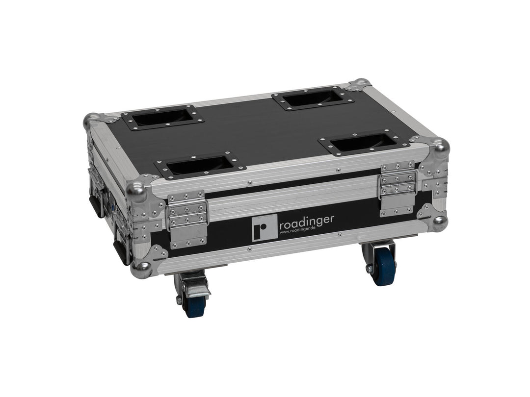 ROADINGER Flightcase 8x AKKU Mini IP UP-4 QCL Spot MK2 lataustoiminnolla