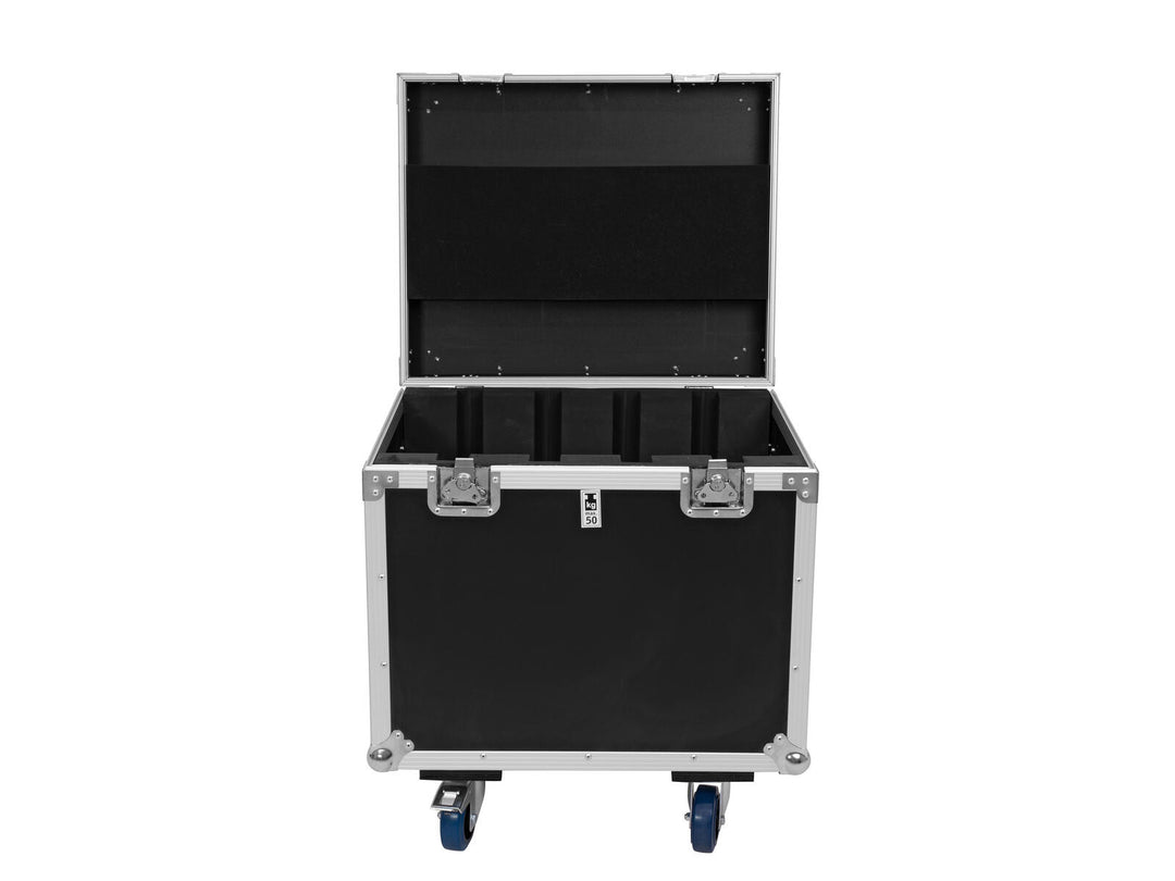 ROADINGER Flightcase 4x Pixel Matrix Panel 5x5 RGB/WW pyörillä