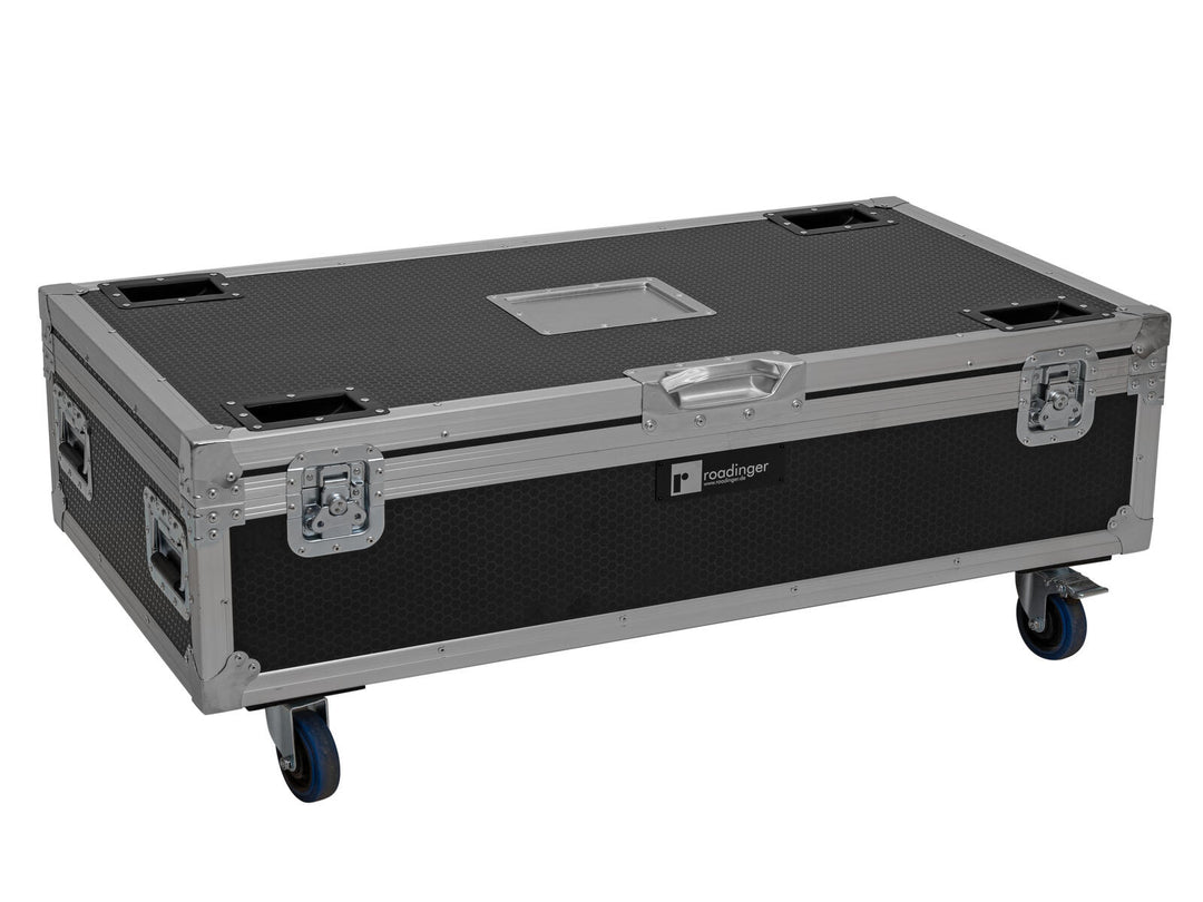 ROADINGER Flightcase 8x AKKU IP Pixel Tube 360° PRO CRMX lataustoiminnolla ja pyörillä