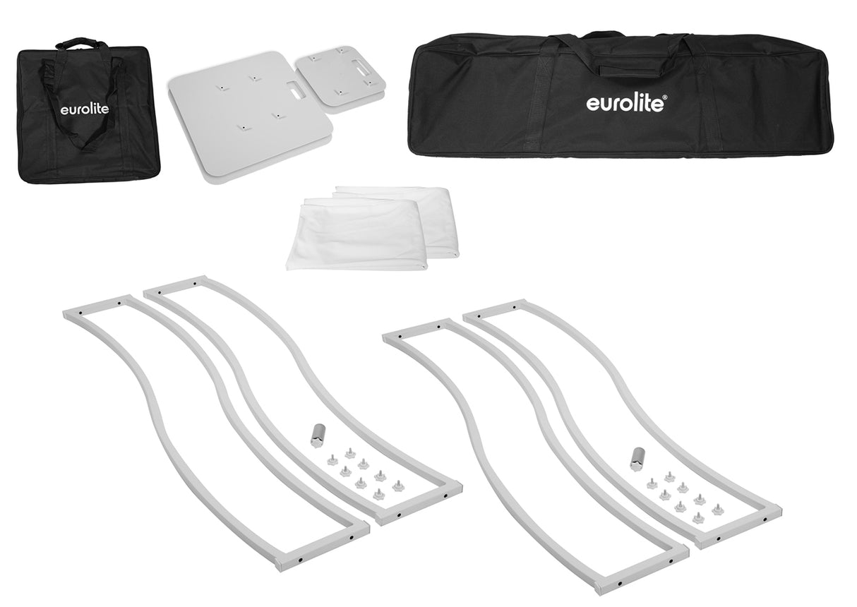 Lavatelineet kaarevilla teräsjaloilla 2 kpl.