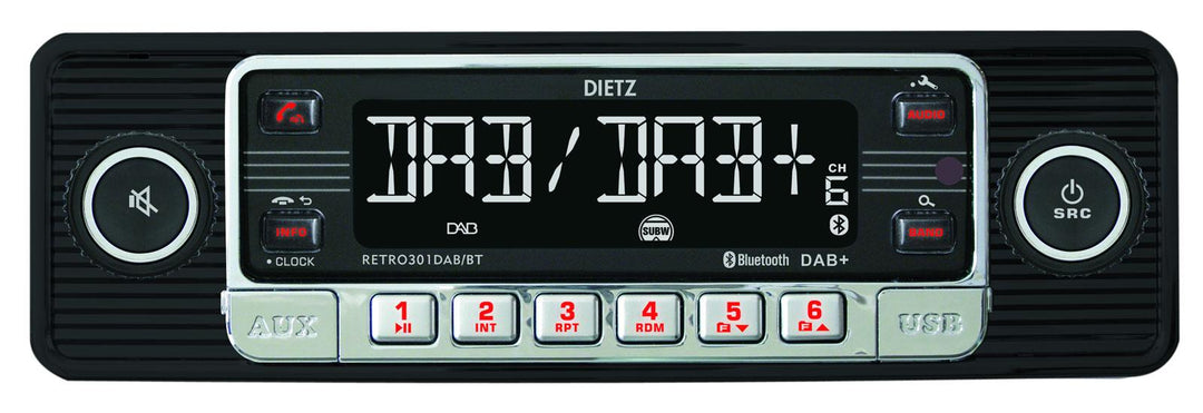 Retro Radio - DAB+, Bluetooth ja USB, musta.
