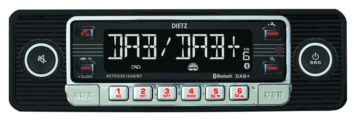 Retro Radio - DAB+, Bluetooth ja USB, musta.