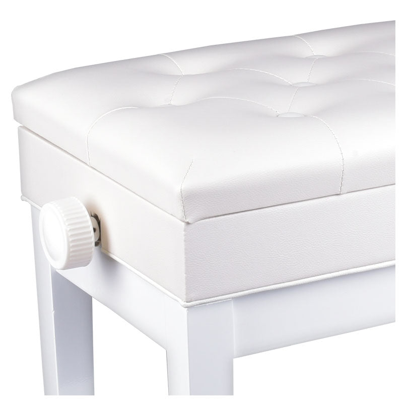 Pianotuoli – Säilytys ja säädettävä Korkeus (White)