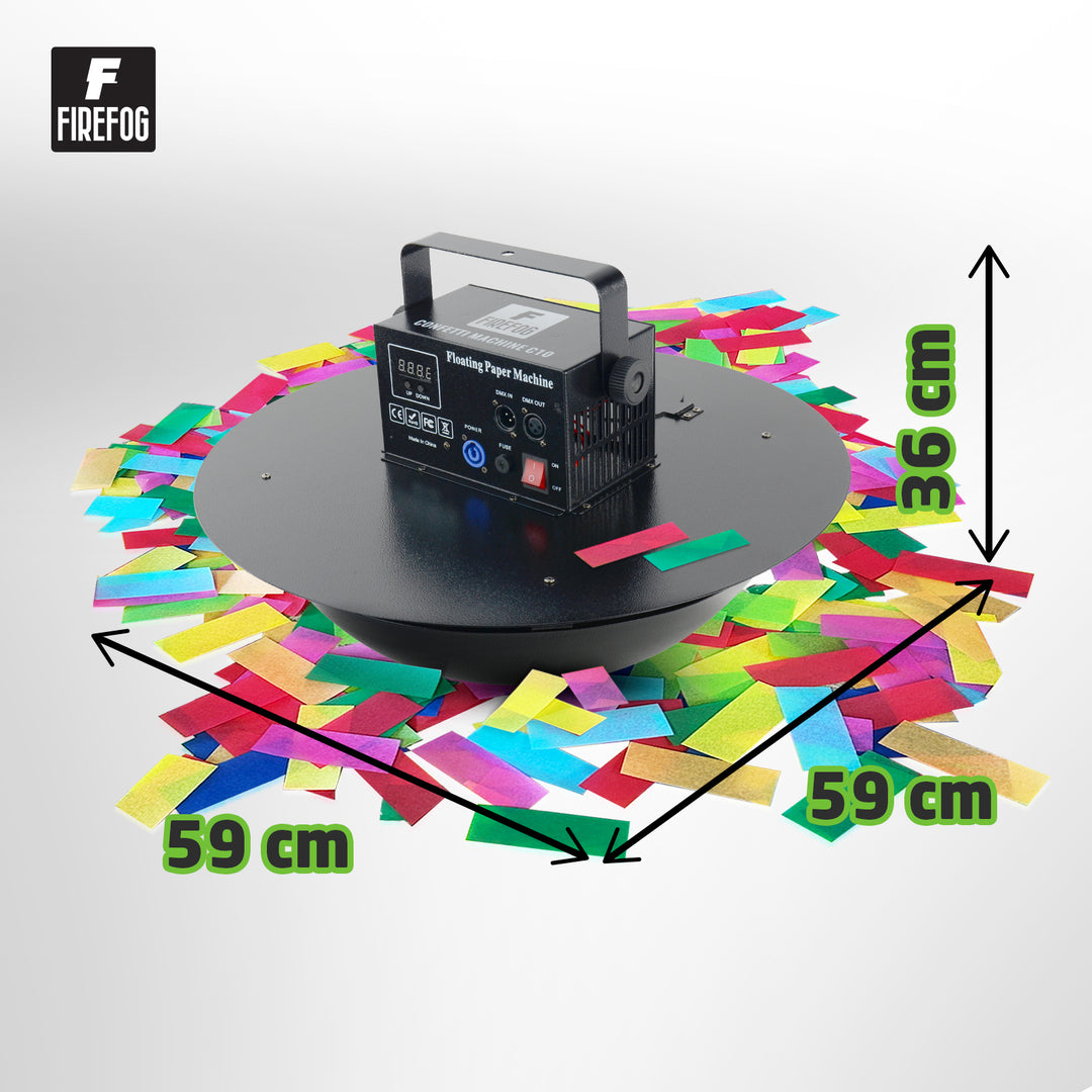 Firefog sähköinen 200 W:n konfettitykki DMX:llä ja kaukosäätimellä