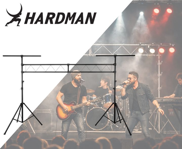 Hardman SDLS1 -valosilta jalustoilla, 3,5 m korkea ja 3 m leveä