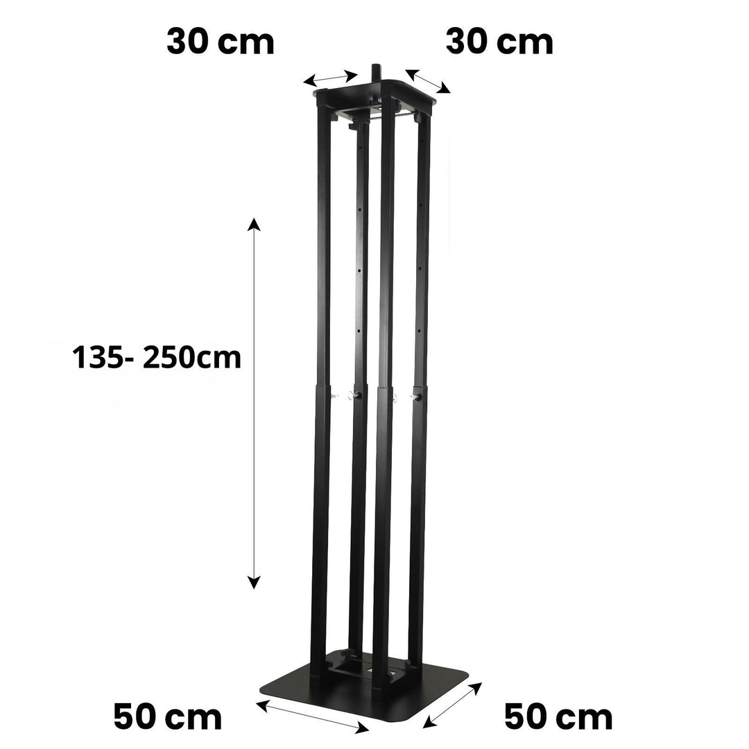 Hardman PTS24B -totemi, musta, 135–250 cm