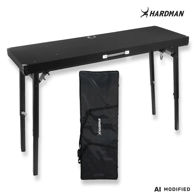 Hardman DTS1 -taitettava DJ-pöytä, 154 x 52 cm, laukulla