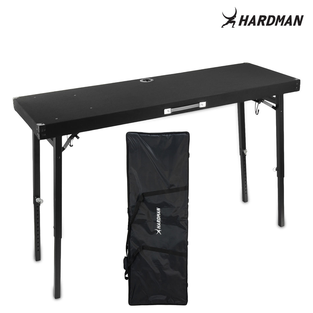 Hardman DTS1 -taitettava DJ-pöytä, 154 x 52 cm, laukulla