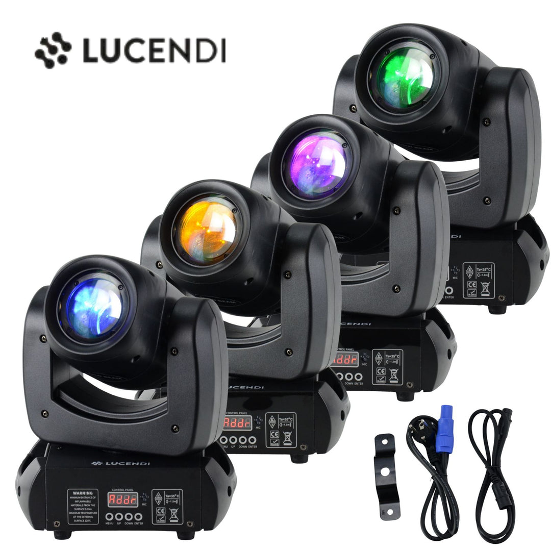 Lucendi BEAM100 moving head, 4 kpl:n sarja ja case