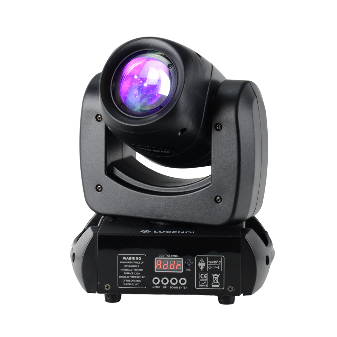 Lucendi BEAM100 moving head, 4 kpl:n sarja ja case