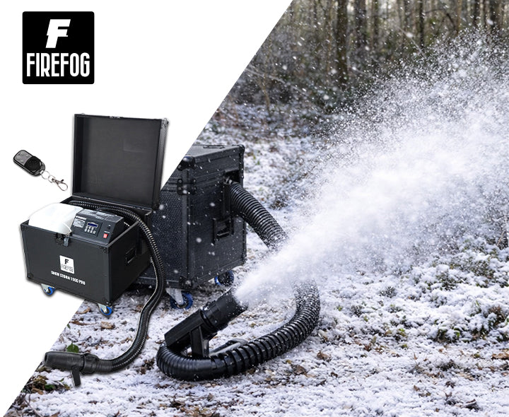 Firefog Snow Storm 1500 Pro lumimasiinat 1500 W flightcase-kotelossa