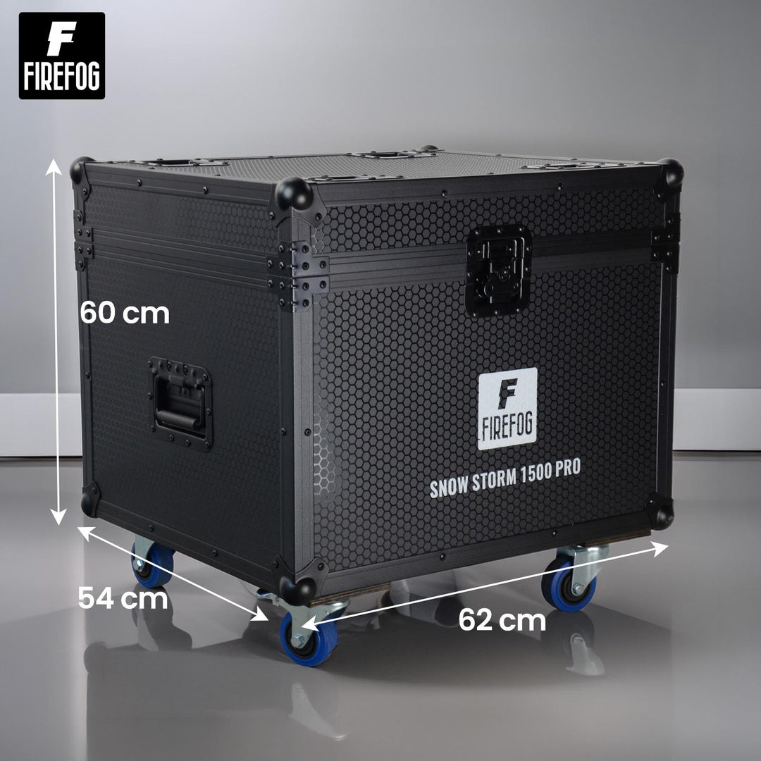 Firefog Snow Storm 1500 Pro lumimasiinat 1500 W flightcase-kotelossa