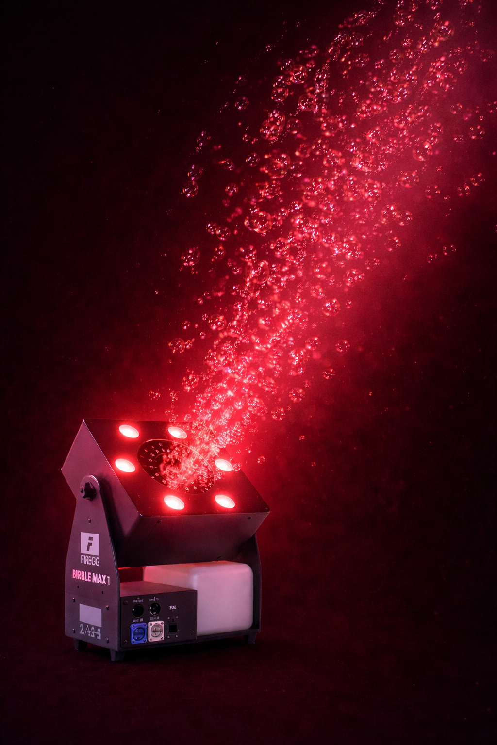 Firefog Bubble Max 1 -kuplakone LED-valoilla, DMX:llä ja kaukosäätimellä
