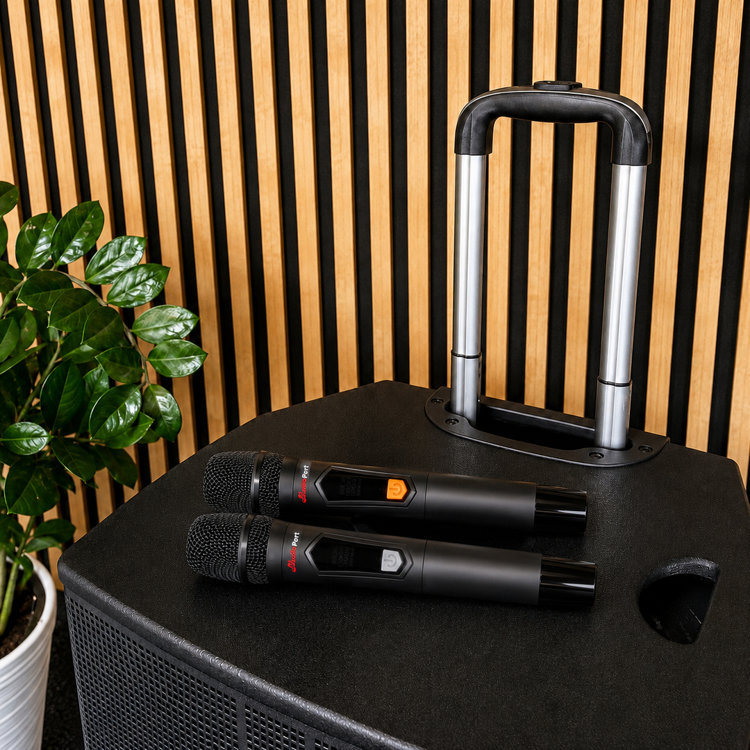 Audioport V15 kannettava aktiivikaiutin 500 W, 2 mikrotonit